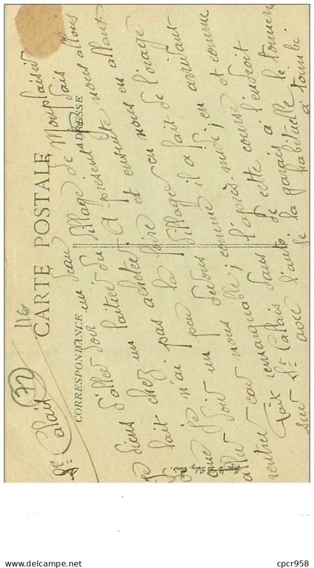 72.SAINT-CALAIS.n°19075.DE ST CALAIS RECEVEZ MES AMITIES.TREFLE.FANTAISIE.PLIS - Saint Calais