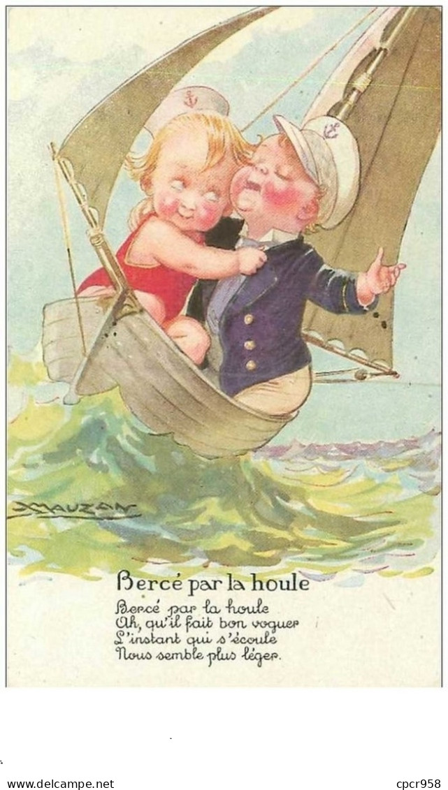 ILLUSTRATEURS.n°8929.MAUZAN.BERCE PAR LA HOULE.ENFANTS SUR UN VOIIER - Mauzan, L.A.