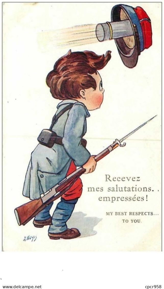 ILLUSTRATEURS.n°8956.WUYTS.RECEVE MES SALUTATIONS ...EMPRESSEES.SOLDAT - Wuyts