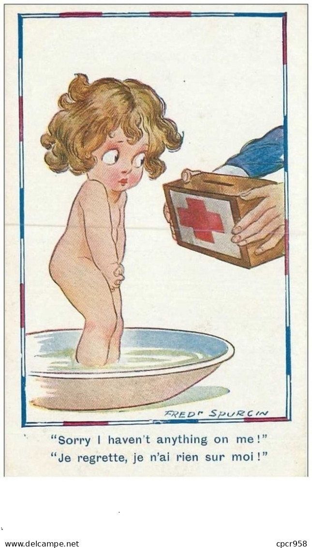 ILLUSTRATEURS.n°8976.SPURGIN.JE REGRETTE JE N'AI RIEN SUR MOI.FILLETTE AU BAIN - Spurgin, Fred