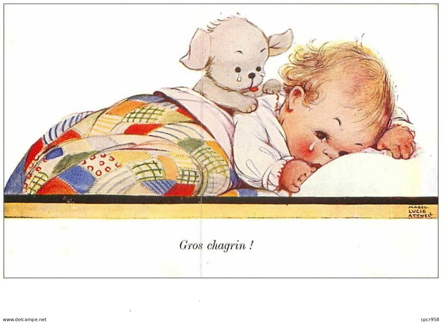 ILLUSTRATEURS.n°9060.ATTWELL.GROS CHAGRIN.BEBE ET DOUDOU PLEURANT - Attwell, M. L.