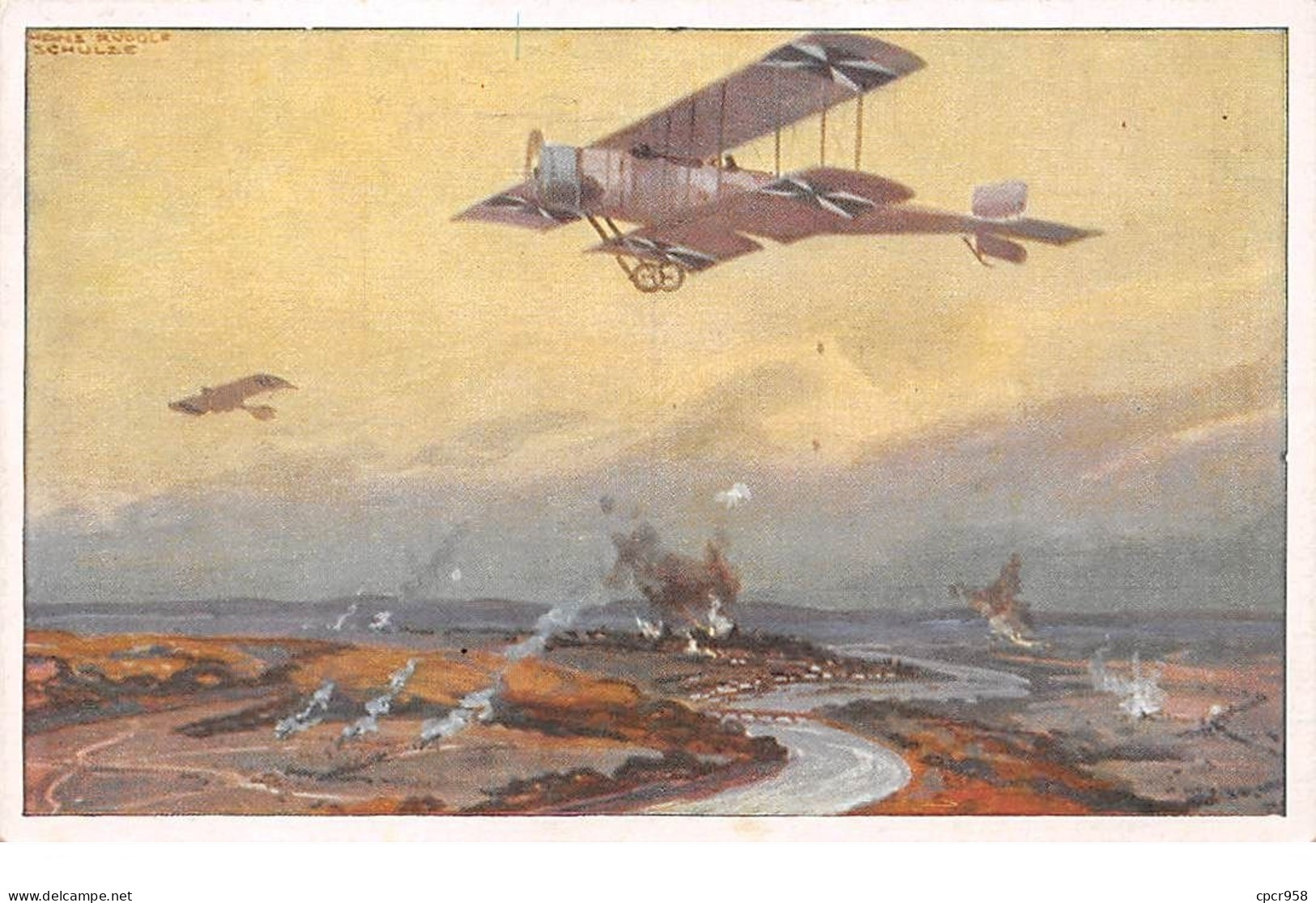 Illustrateur - N°68287 - Schulze - Avions Au-dessus D'un Cours D'eau - Schulze, Hans Rudolf