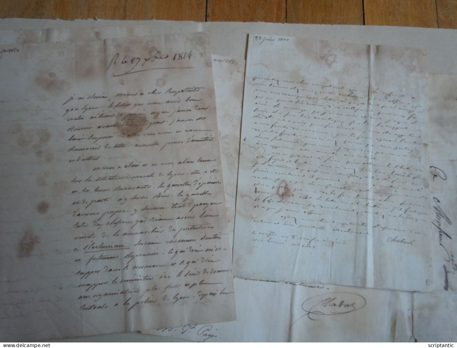 Lot Lettres Gaspard De CHABROL De VOLVIC Préfet De La Seine - Vers 1800-1814  - RIOM - REVOLUTION Et EMPIRE - Manoscritti