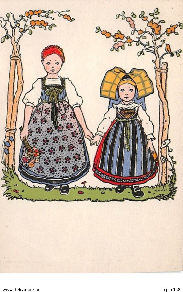 Illustrateur - N°68199 - Hansi - Deux Jeunes Alsaciennes - Hansi