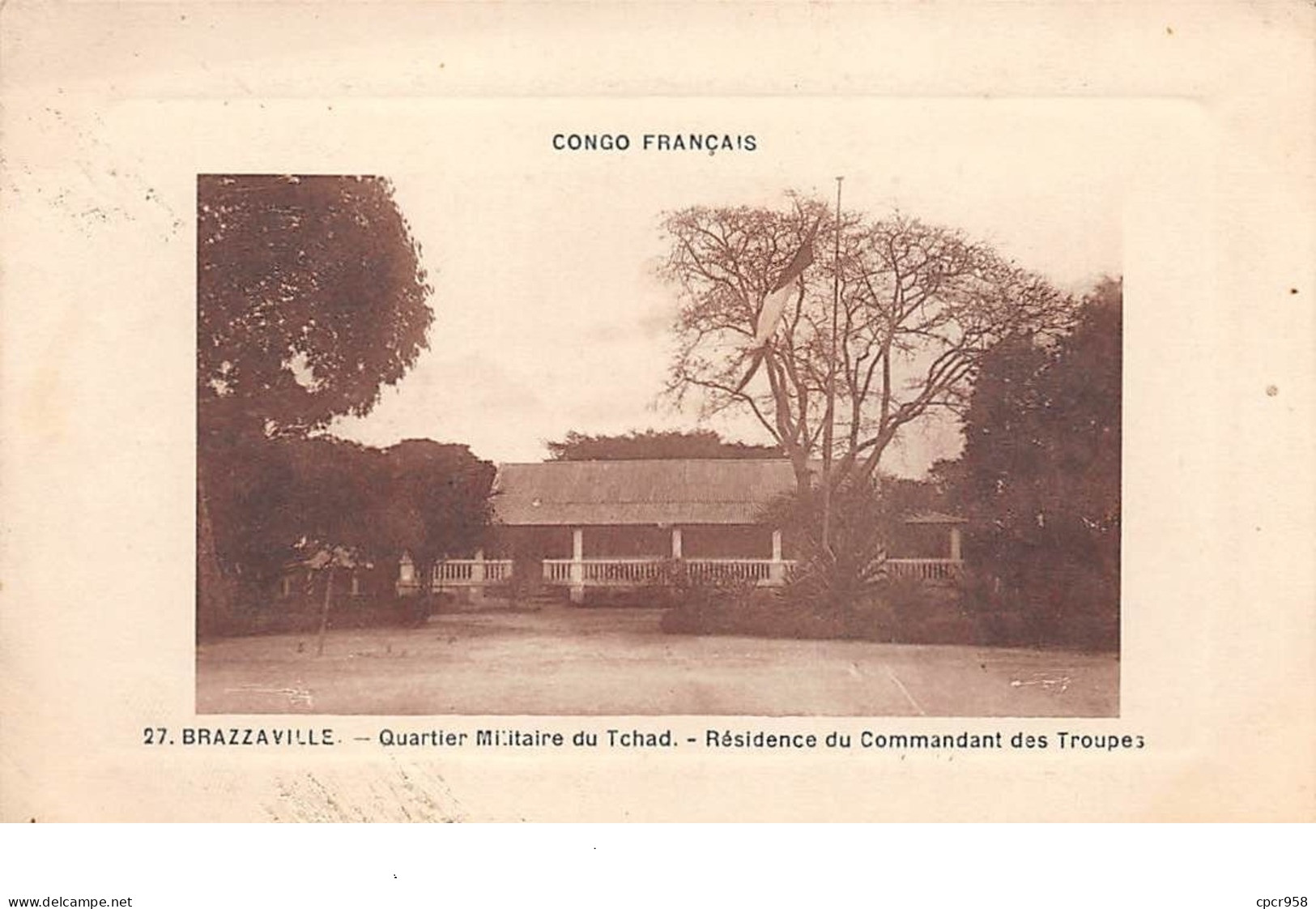 Congo - N°67729 - BRAZZAVILLE -Quartier Militaire Du Tchad - Résidence Du Commandant Des Troupes -Carte Vendue En L'état - Brazzaville