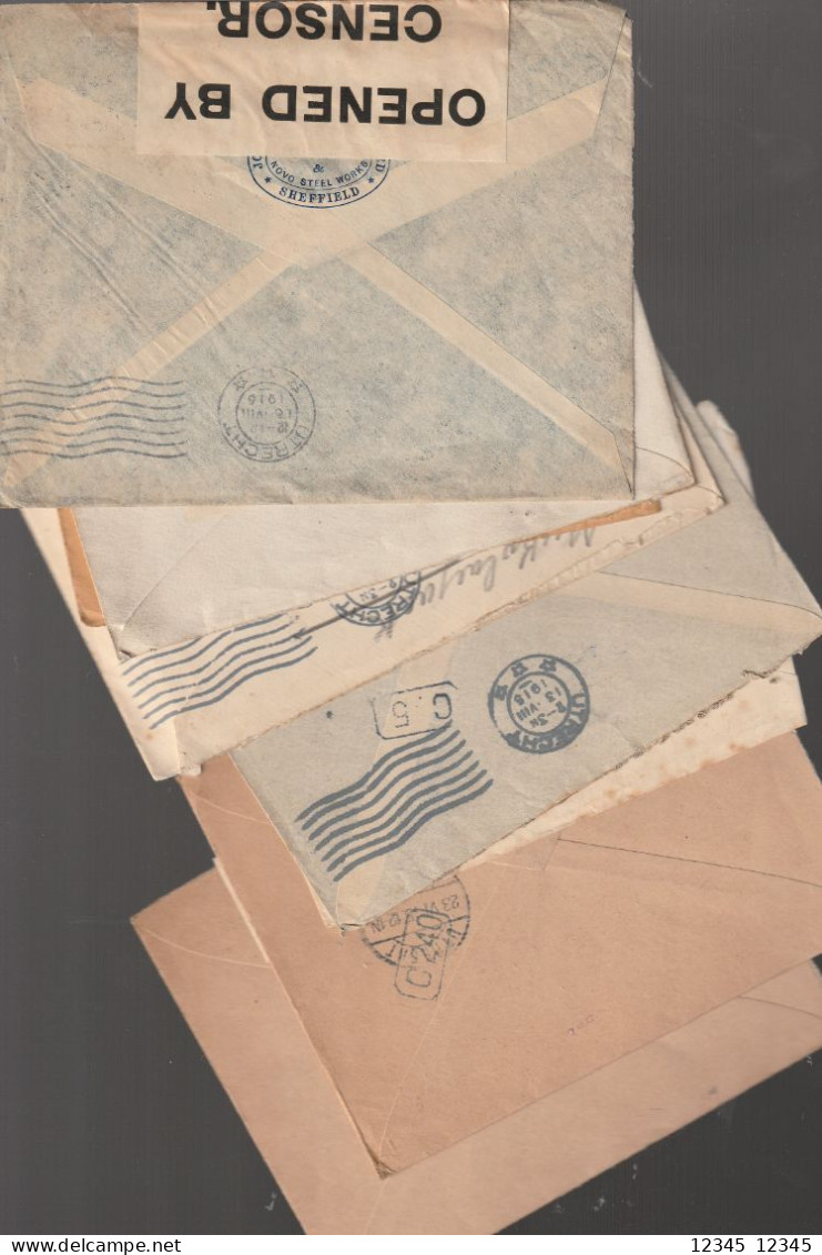 8 Letters Sent To Utrecht, Netherland Letters Opened By Censor - Lettres & Documents