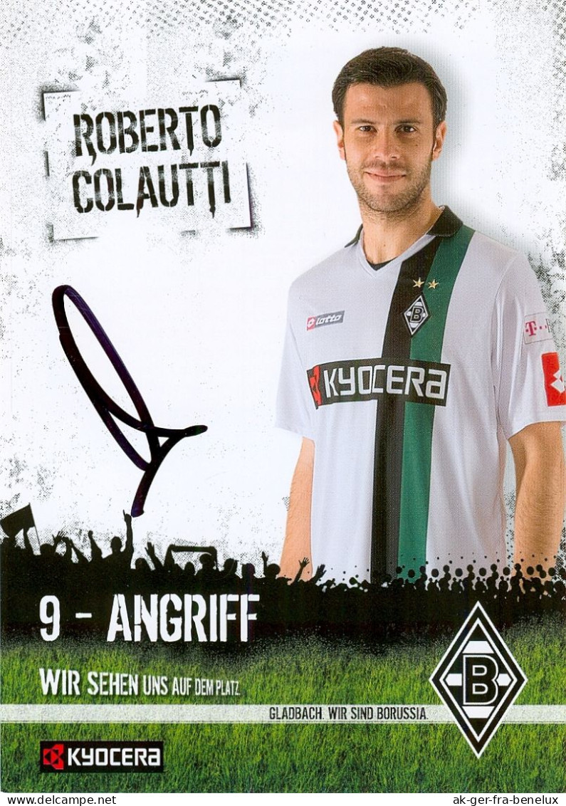 Fußball-Autogrammkarte AK Roberto Colautti Borussia Mönchengladbach 08-09 FC Lugano Maccabi Haifa IFA Israel AEK Larnaka - Autographes