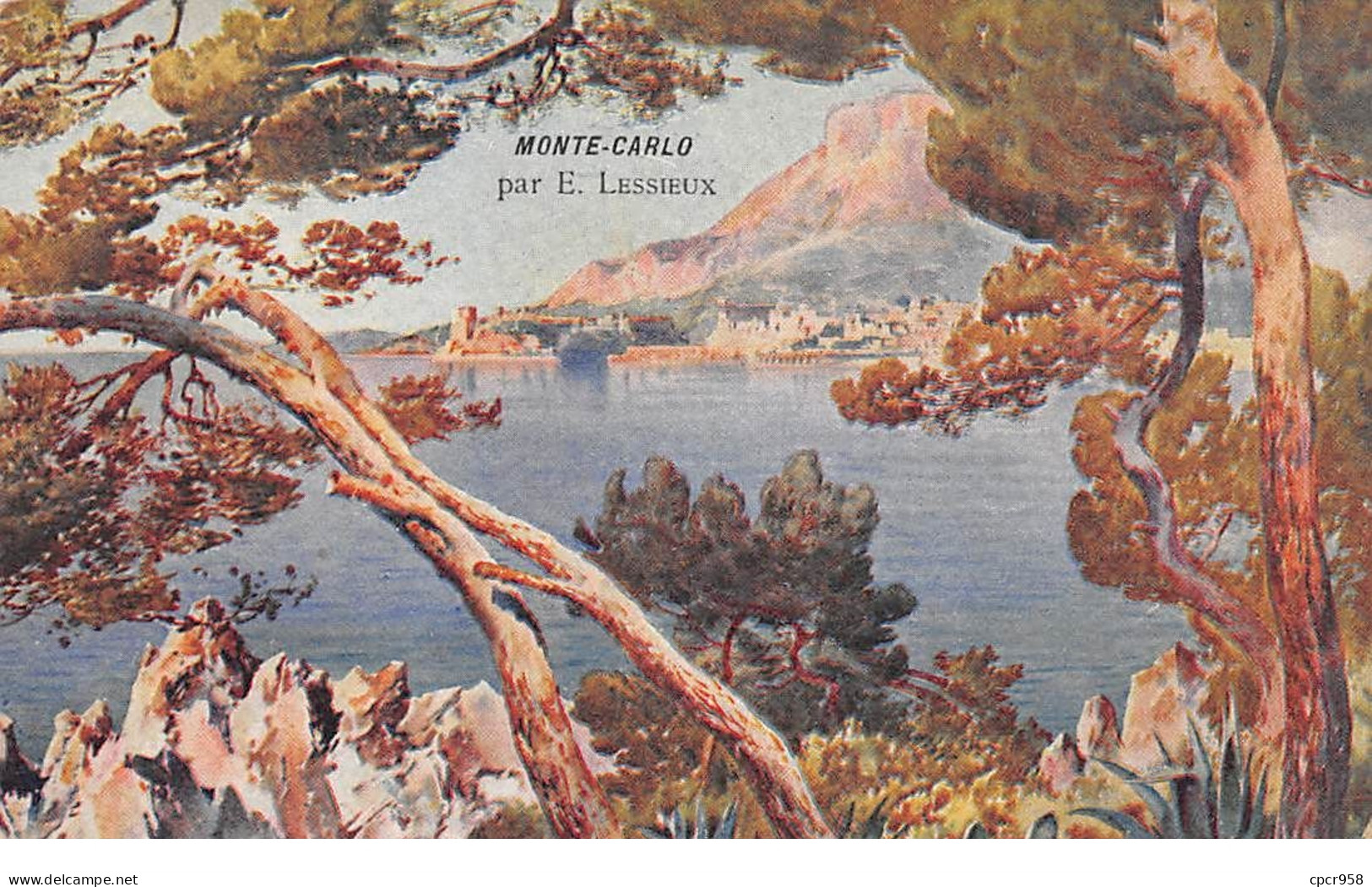 Illustrateur - N°70355 - Lessieux - Monte-Carlo - Paysage D'un Bord De Mer - Lessieux