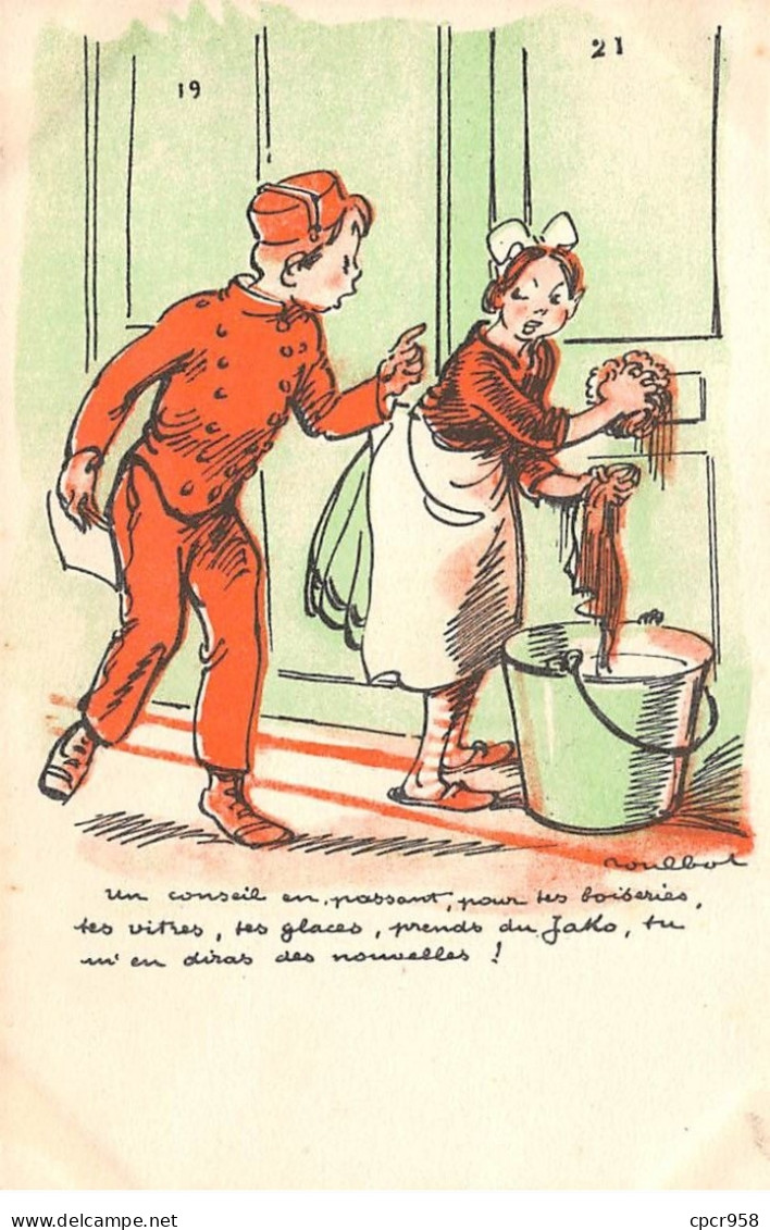 Illustrateurs - N°72775 - F. Poulbot - Un Conseil En Passant ... Du Jako ... Des Nouvelles - Carte Publicitaire - Poulbot, F.