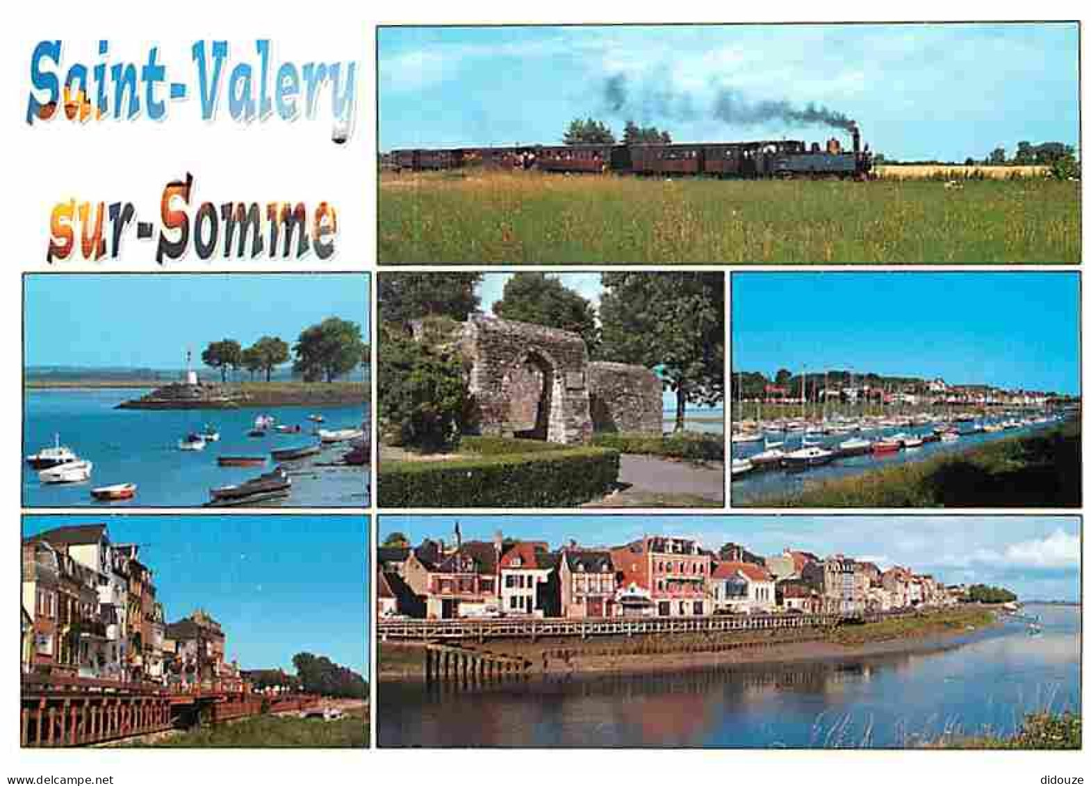 80 - Saint Valery Sur Somme - Multivues - Train - Bateaux - Carte Neuve - CPM - Voir Scans Recto-Verso - Saint Valery Sur Somme