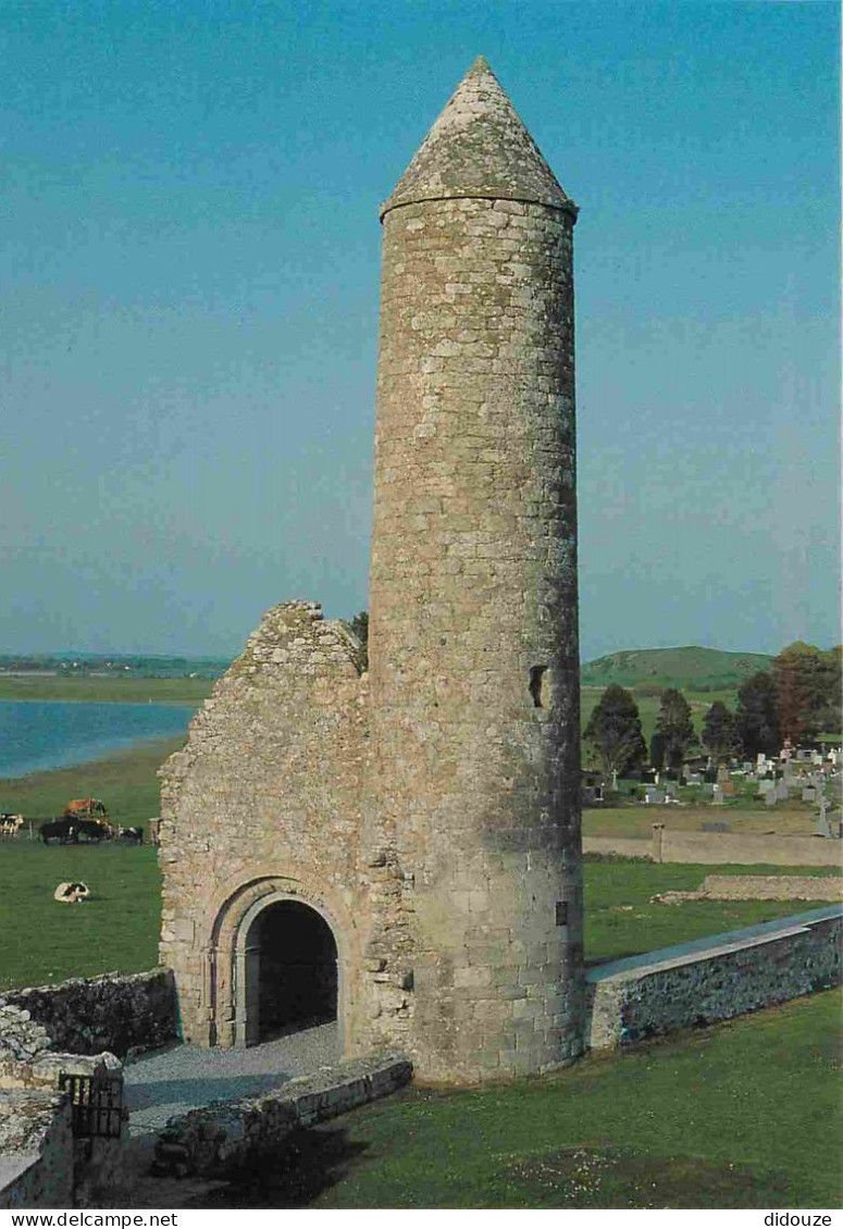 Irlande - Offaly - Clonmacnoise - Temple Finghin And Mac Carthy's Tower - CPM - Carte Neuve - Voir Scans Recto-Verso - Offaly