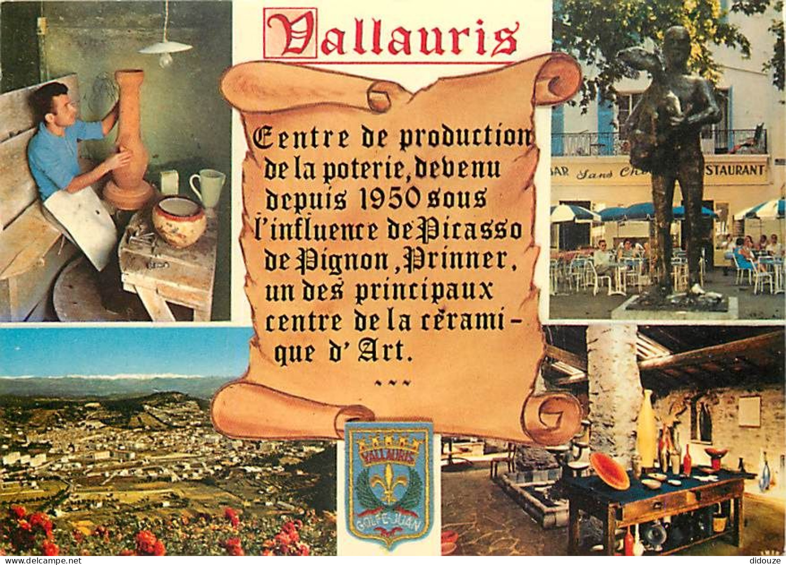 06 - Vallauris - Multivues - Poterie - Potier - Métiers - Blasons - CPM - Carte Neuve - Voir Scans Recto-Verso - Vallauris