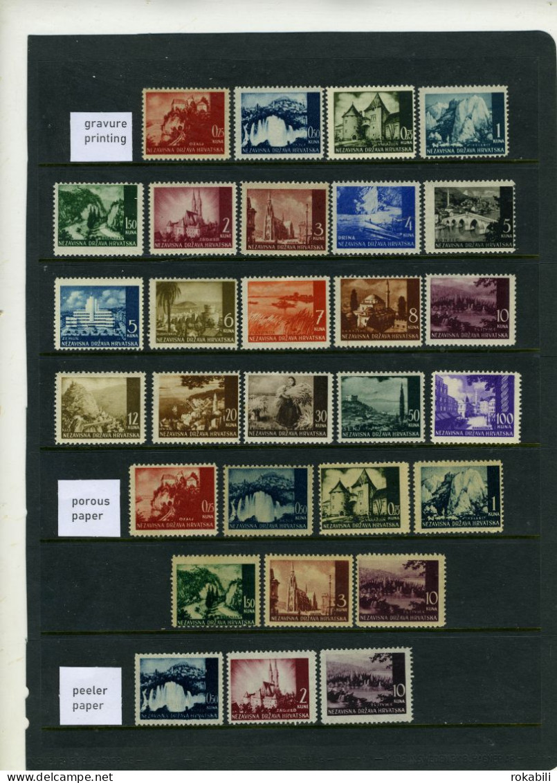 CROATIA NDH 1943...landscapes...all Edition...complette...MNH**!!!38 - Croatie