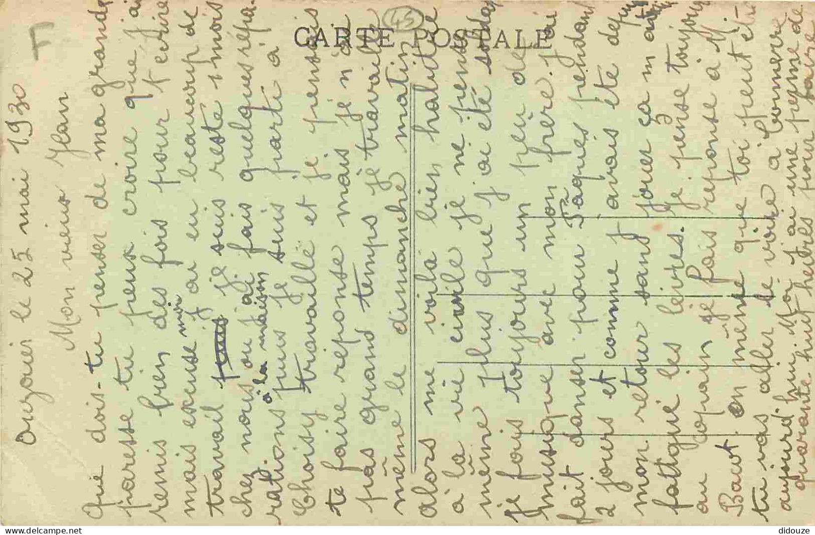 45 - Ouzouer Sur Loire - Ecole Des Filles - Correspondance - CPA - Voyagée En 1930 - Voir Scans Recto-Verso - Ouzouer Sur Loire