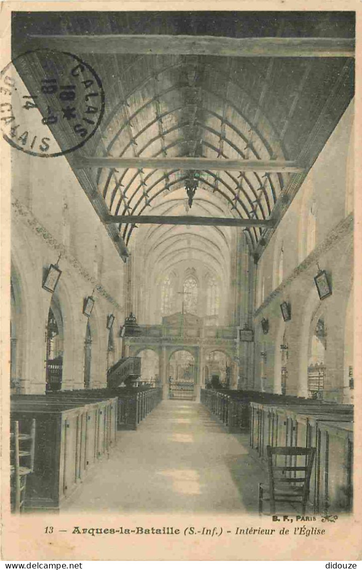 76 - Arques La Bataille - Intérieur De L'Eglise - CPA - Voir Scans Recto-Verso - Arques-la-Bataille