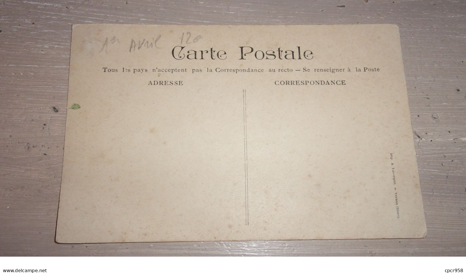 1er Avril - N°74685 - Mon Inaltérable Constance ... - Trèfle - Carte Avec Ajouti, Chromo - 1er Avril - Poisson D'avril