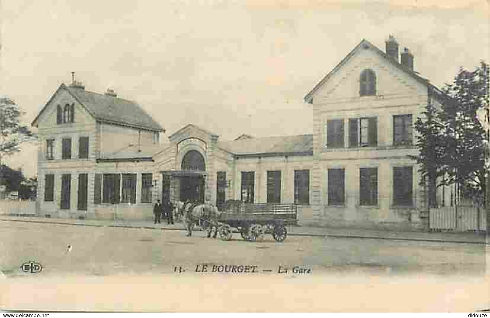 93 - Le Bourget - La Gare - Animée - Attelage De Chevaux - Correspondance - CPA - Voir Scans Recto-Verso - Le Bourget