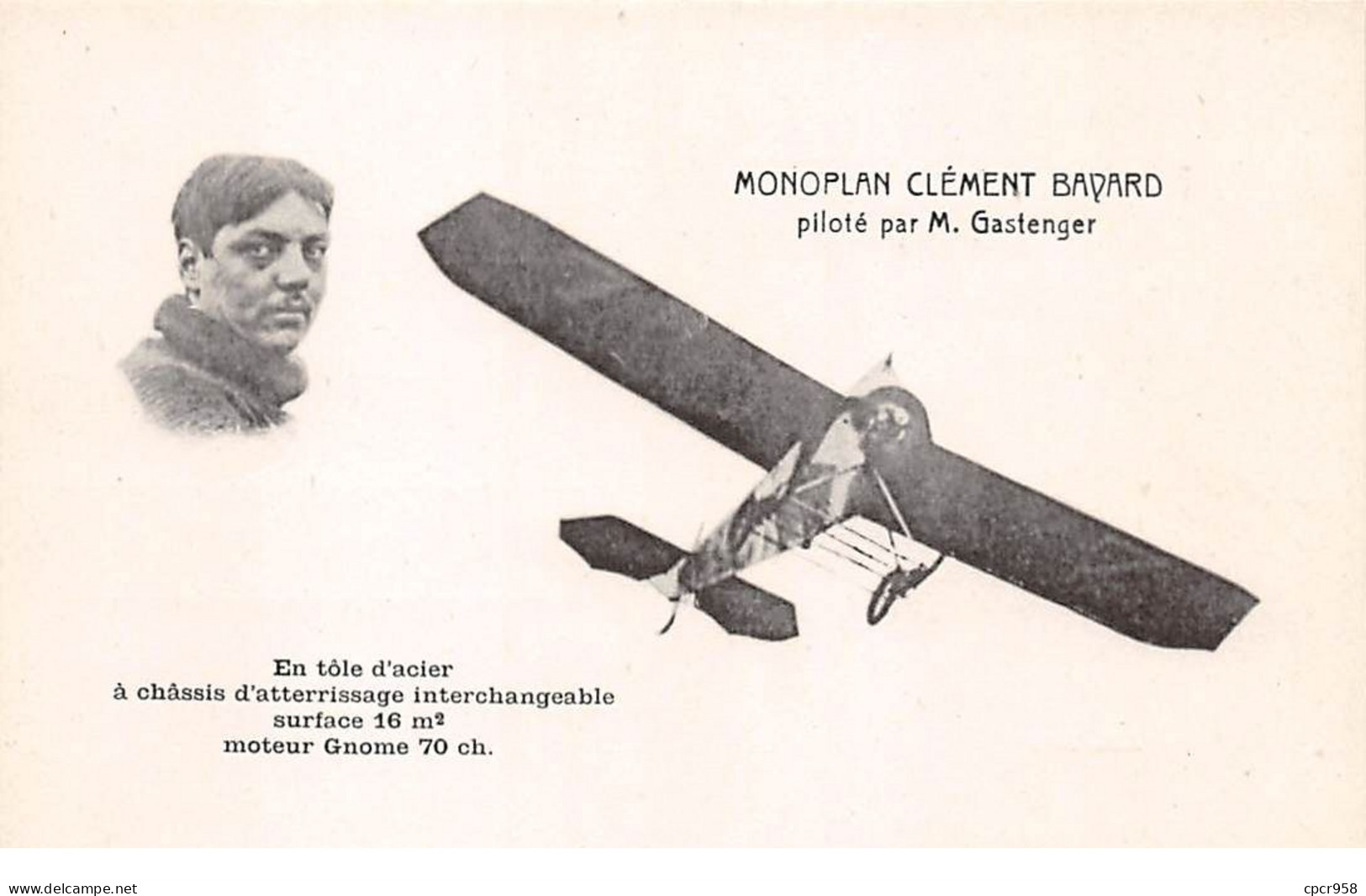 Aviation - N°73589 - Monoplan Clément Bavard Piloté Par M. Gastenger - Aviateurs
