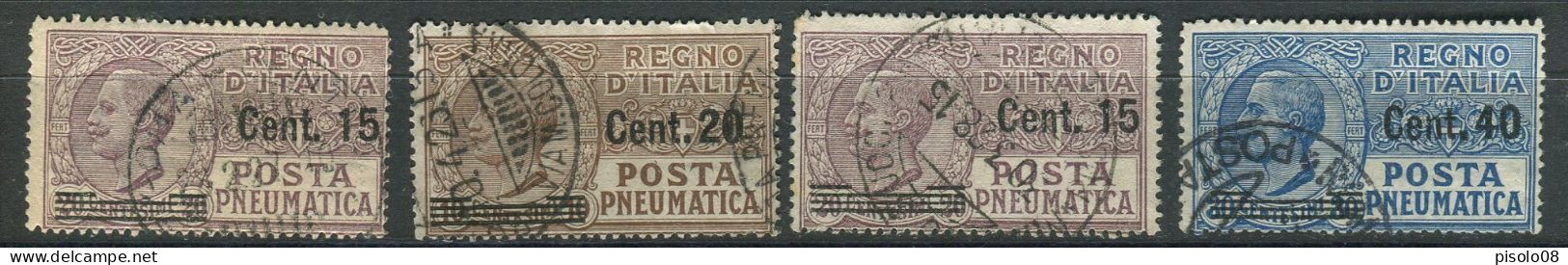 REGNO 1913-23 POSTA PNEUMATICA SERIE CPL. USATA - Pneumatic Mail