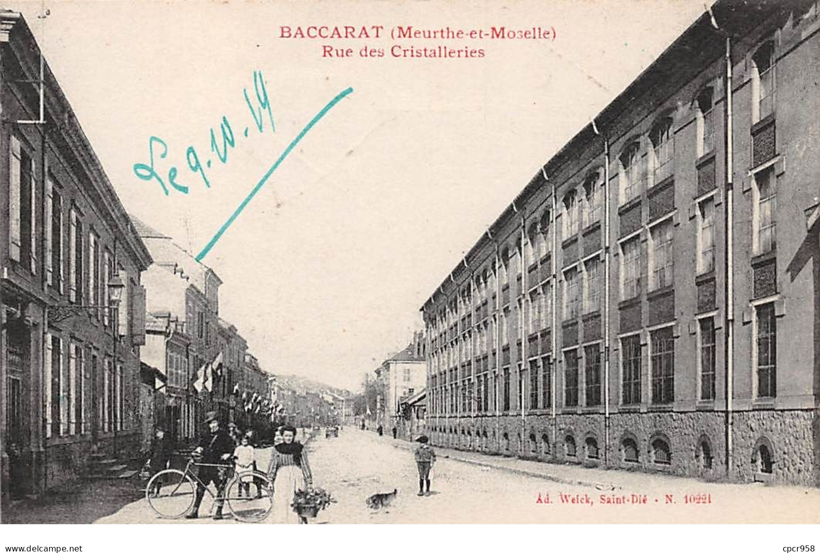 54 - N°74278 - BACCARAT - Rue Des Cristalleries - Baccarat
