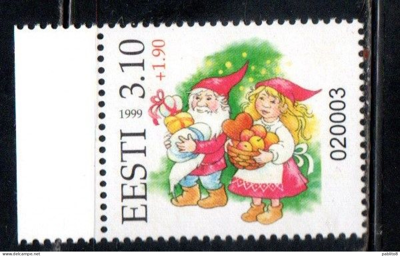 ESTONIA EESTI ESTLAND ESTONIE 1999 CHRISTMAS NATALE NOEL WEIHNACHTEN NAVIDAD 3.10 + 1.90 MNH - Estonia