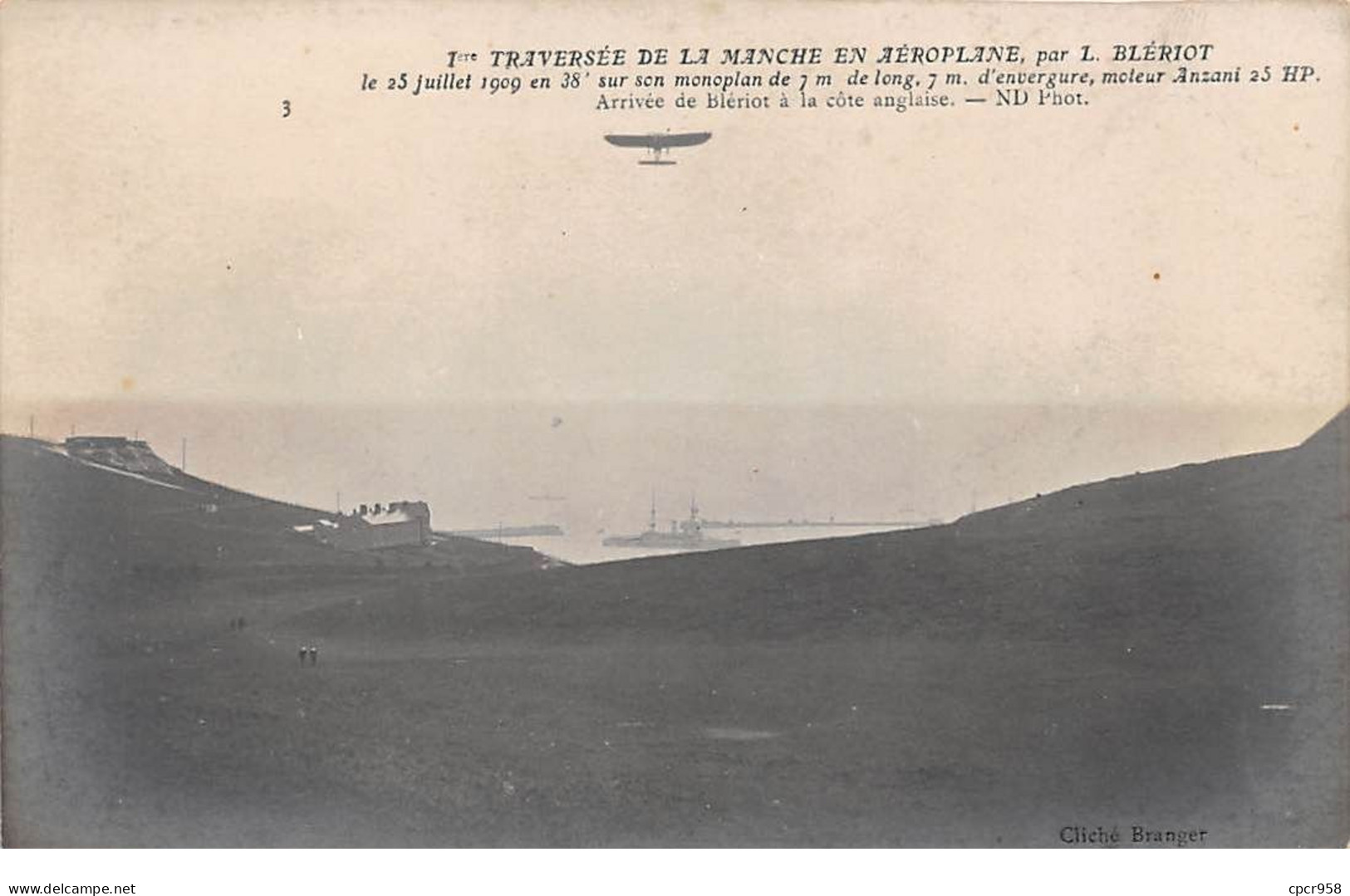 Aviation - N°76214 - Aviateur - 1ere Traversée De La Manche En Aéroplane Par L. Blériot ... - Aviateurs