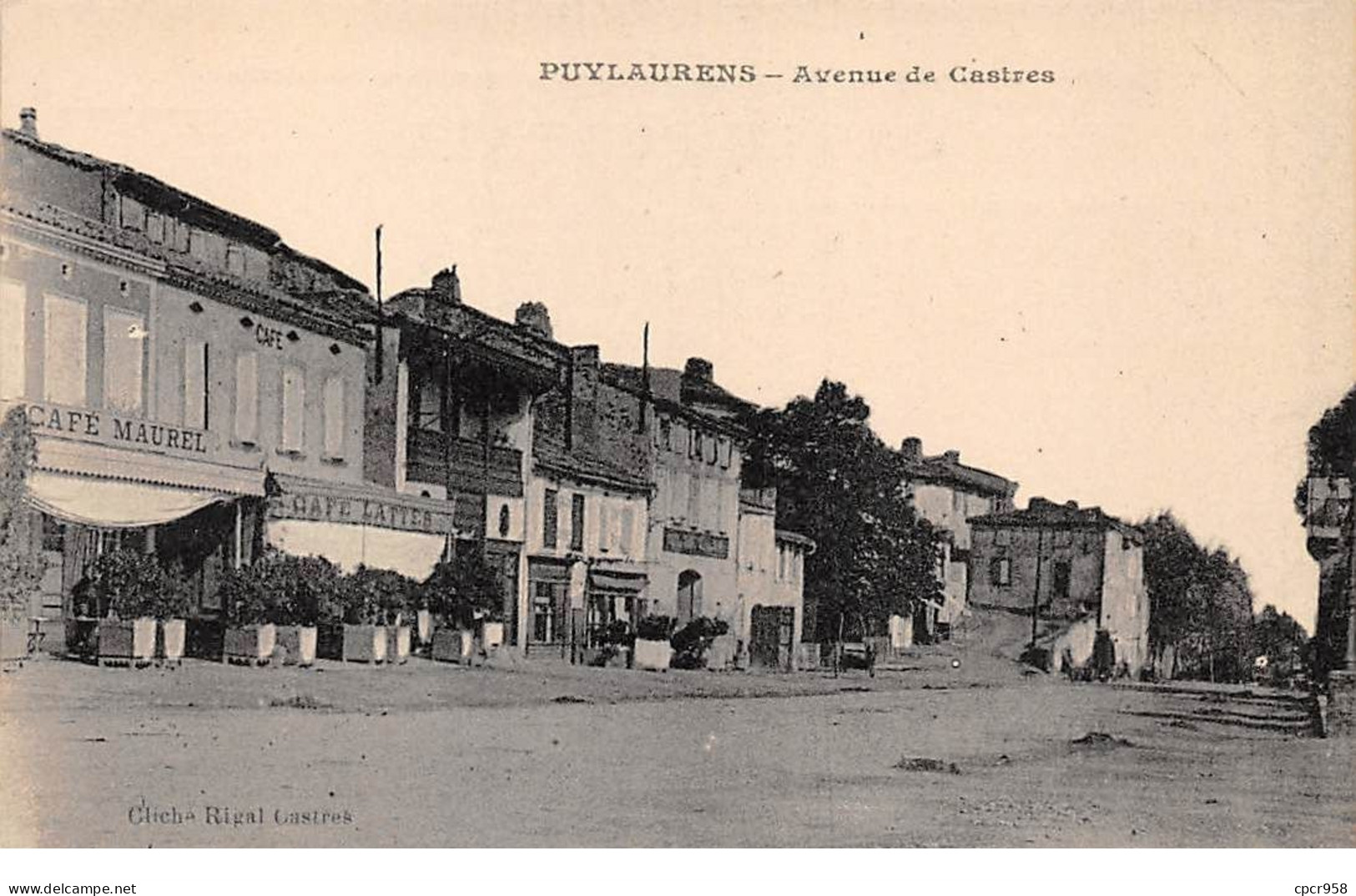81 - N°74488 - PUYLAURENS - Avenue De Castres - Café Maurel - Puylaurens
