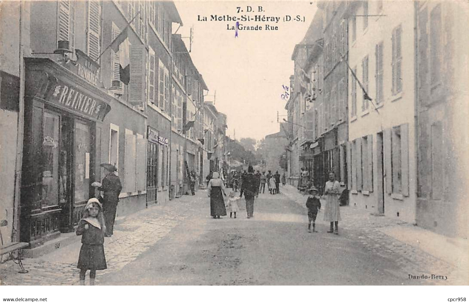 79 - N°74472 - LA MOTHE-SAINT-HERAY - La Grande Rue - Carte Peu Courante - La Mothe Saint Heray