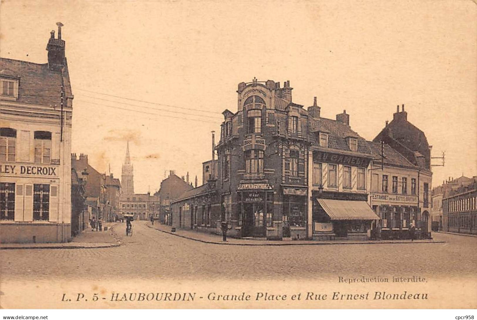 59 - Haubourdin -  SAN20780 - Grande Place Et Rue Ernest Blondeau - Haubourdin