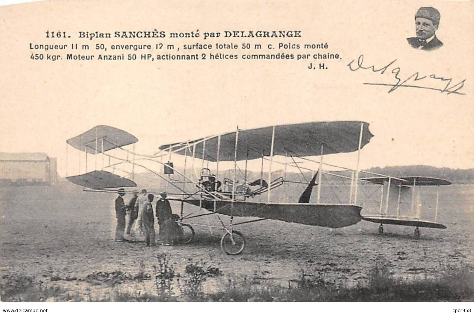 Aviation - N°78581 - Biplan Sanchès Monté Par Delagrange - ....-1914: Précurseurs