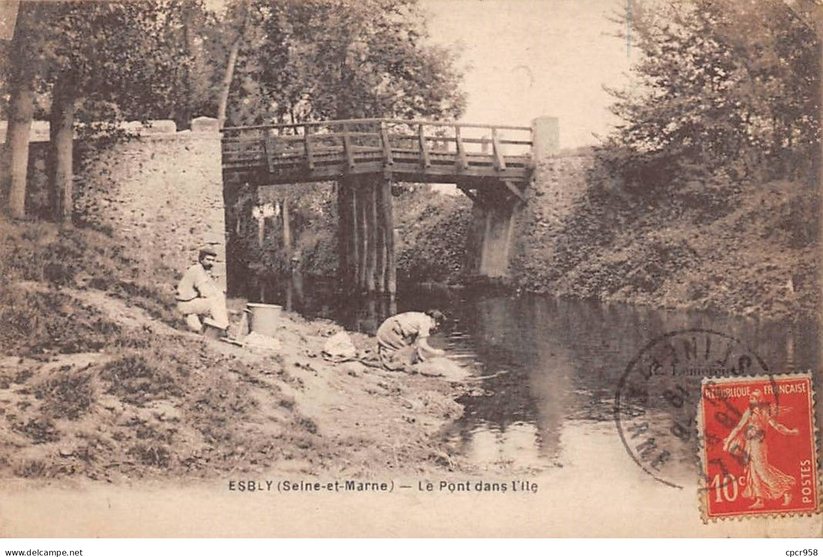 77 - Esbly - SAN21115 - Le Pont Dans L'Ile - Esbly