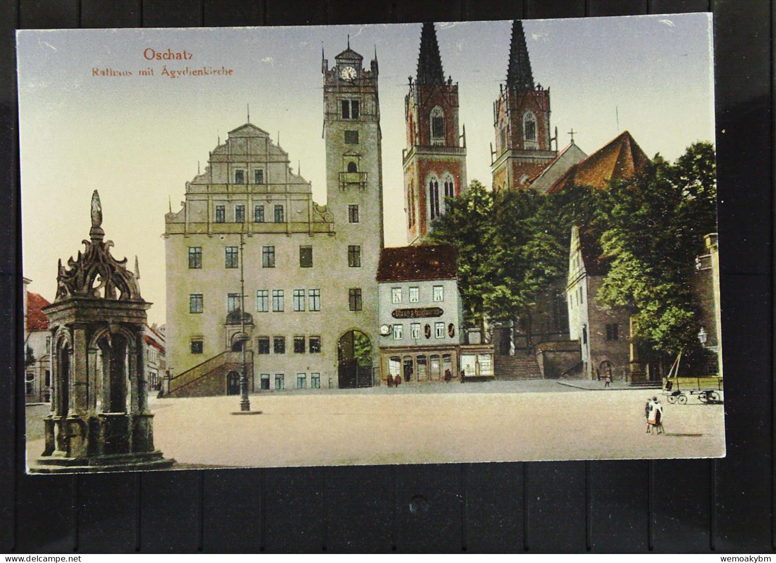 DR:  Ansichtskarte Von Oschatz, Rathaus M. Ägydienkirche - Nicht Gelaufen, Um 1933 - Oschatz