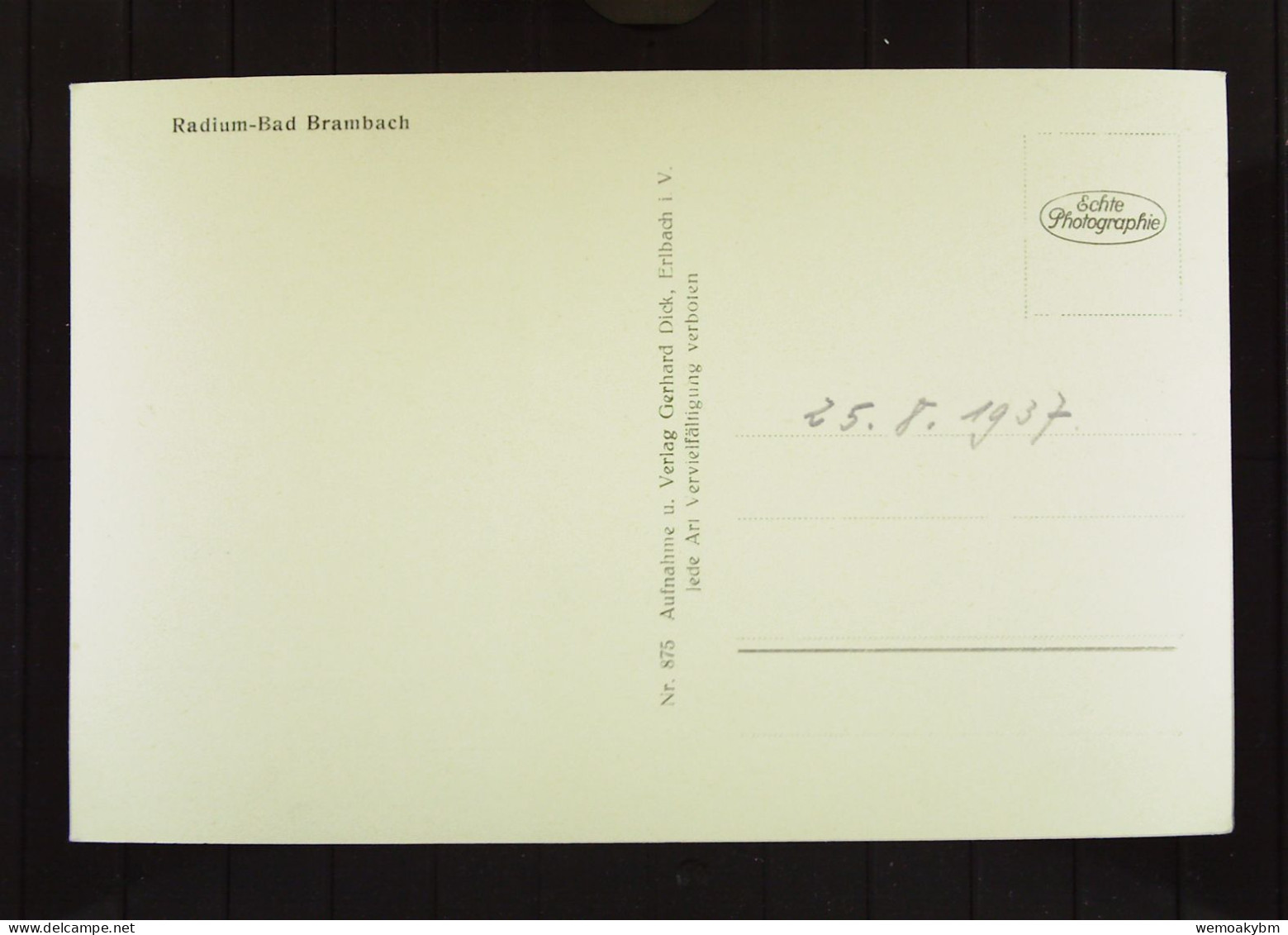 DR:  Ansichtskarte Vom Radium-Bad Brambach (Vogtl.) - Nicht Gelaufen, Um 1937 - Bad Brambach