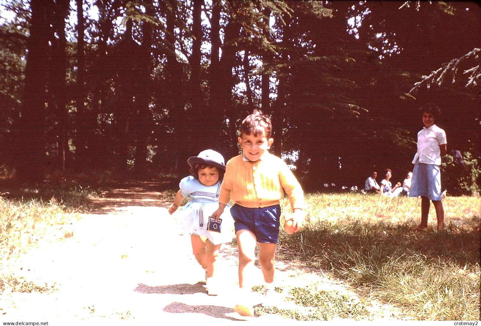 Photo Diapo Diapositive Slide à Situer FAMILLE Beaux Petits Enfants En 1963 VOIR ZOOM - Diapositives