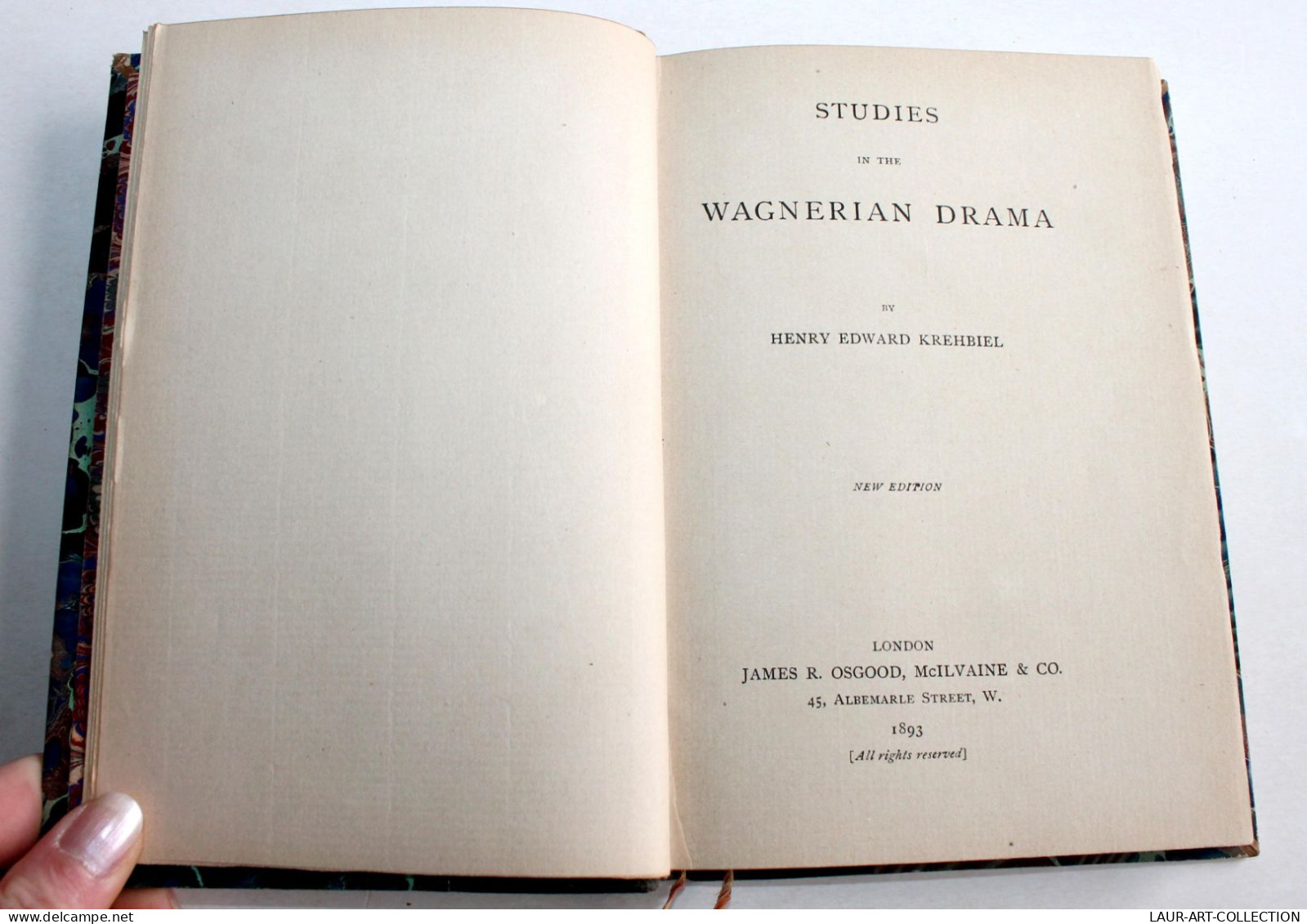 STUDIES IN THE WAGNERIAN DRAMA By KREHBIEL NEW EDITION 1893 REFERENCE BOOK MUSIC / ANCIEN LIVRE XIXe SIECLE (1803.115) - 1850-1899