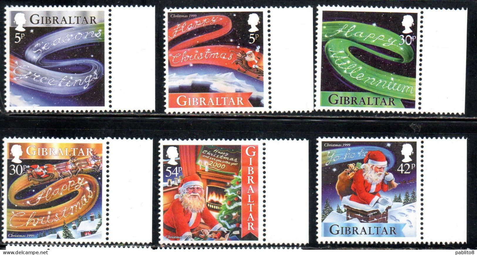 GIBRALTAR GIBILTERRA 1999 CHRISTMAS NATALE NOEL WEIHNACHTEN NAVIDAD SERIE COMPLETA COMPLETE SET MNH - Gibraltar