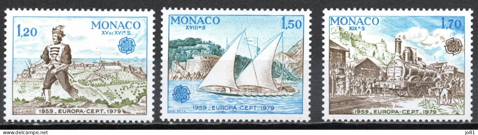 Monaco YT 1186-1188 Neuf Sans Charnière XX MNH Europa 1979 - Unused Stamps