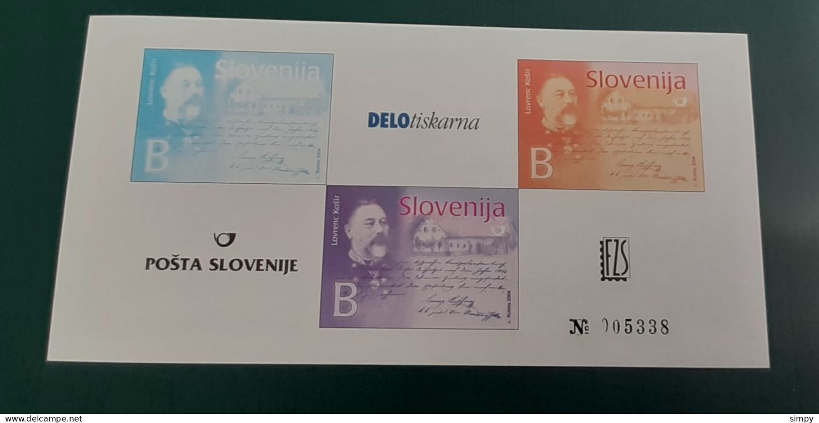 SLOVENIA 2004 Essay  Number 12 MNH Lovrenc Kosir Michel 470 - Slovénie