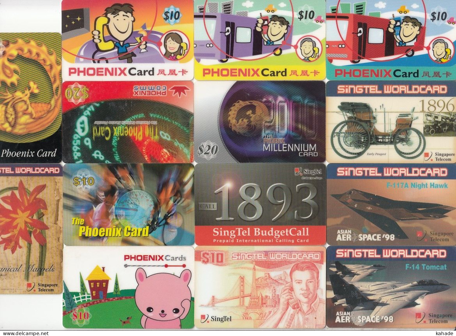 33  Phone Cards Singapore Prepaid Cards Nice Thematik - Singapore