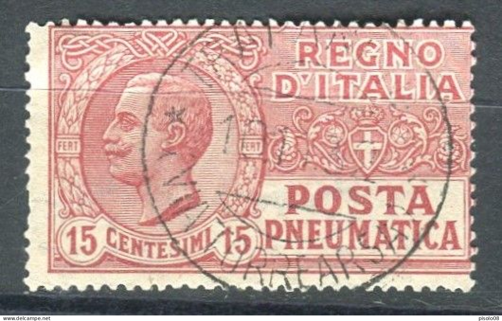 REGNO 1927-28 POSTA PNEUMATICA USATA 15 C. - Poste Pneumatique