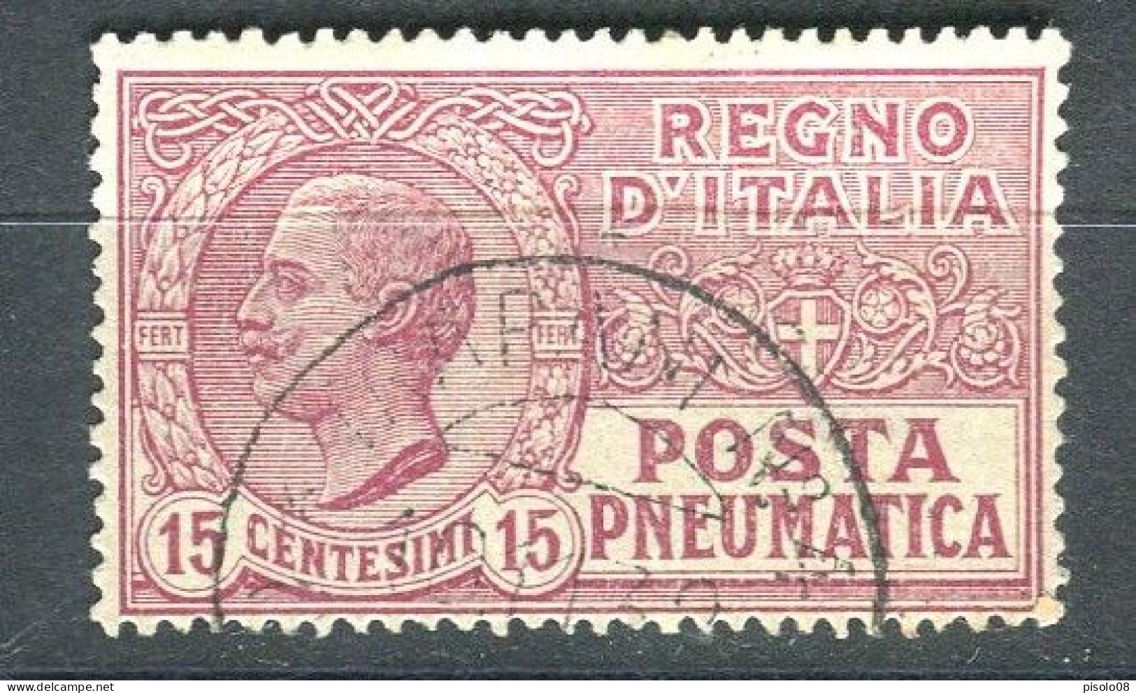 REGNO 1927-28 POSTA PNEUMATICA USATA 15 C. - Pneumatische Post