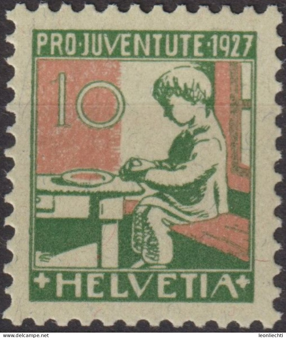 1927 Schweiz / Pro Juventute ** Zum:CH J42, Mi:CH 223, Yt:CH 227, Betreuter Knabe, Pestalozzi- Gedenkmarken - Neufs