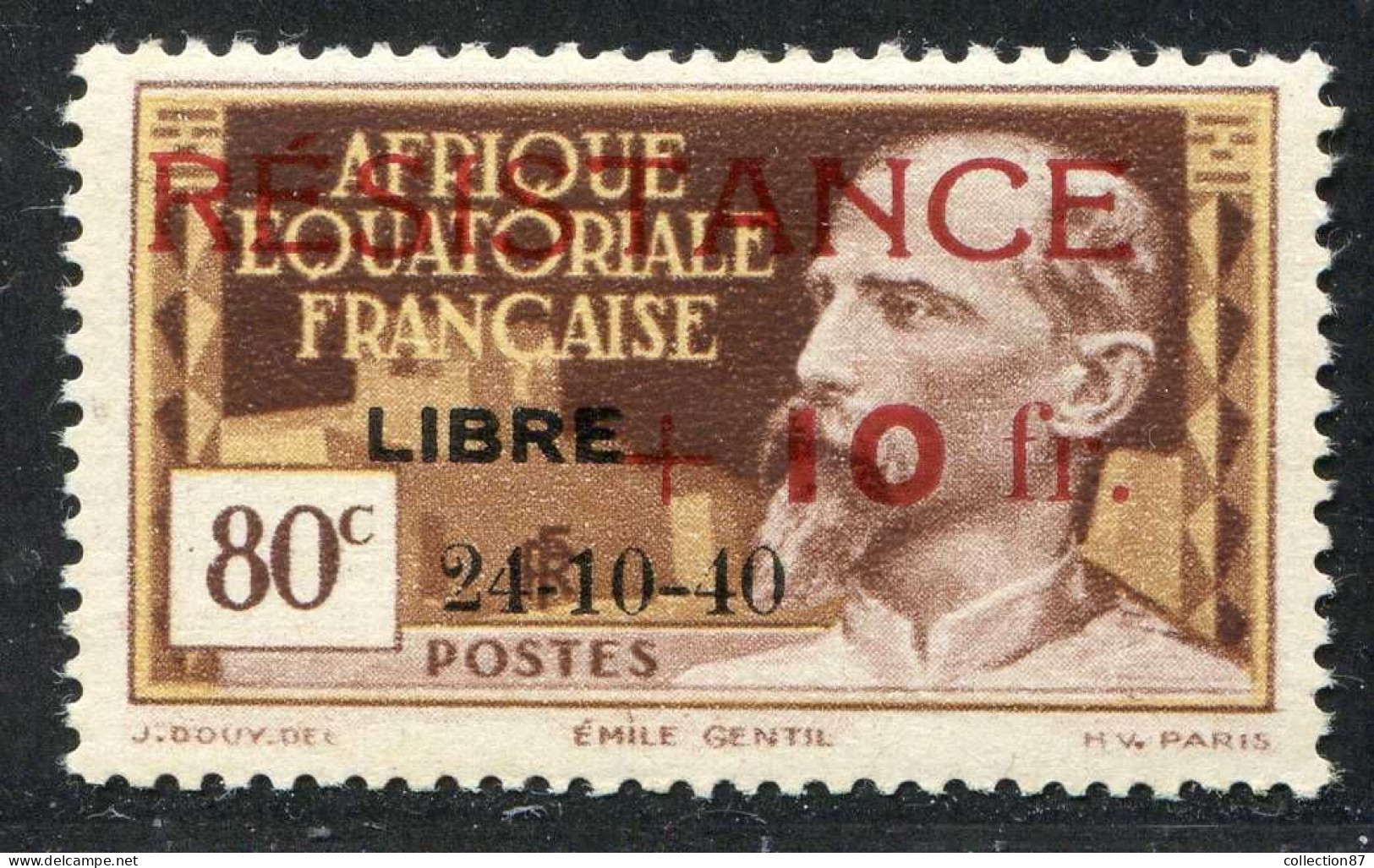 REF 090 > AEF < Yv N° 167 * * Avec 2 Bouclé Neuf Luxe Dos Visible - MNH * * - FRANCE LIBRE RESISTANCE - Unused Stamps