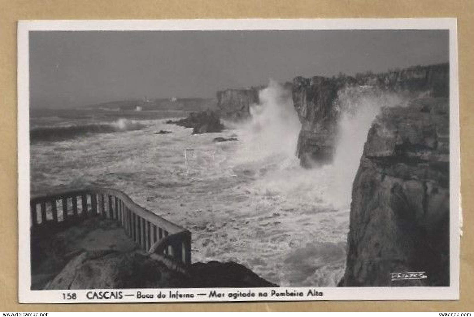 PT.- PORTUGAL. CASCAIS. BOCA DO INFERNO - MAR AGITADO NA POMBEIRA ALTA. ONGELOPEN - Autres & Non Classés