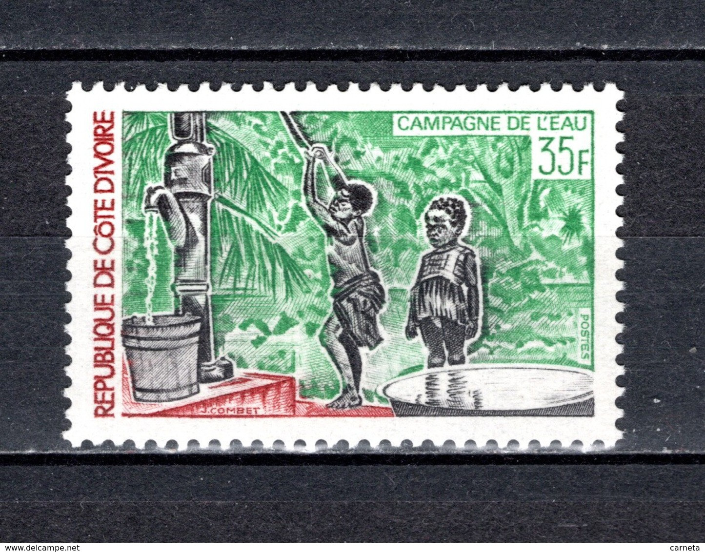 COTE D'IVOIRE N° 345  NEUF SANS CHARNIERE COTE 1.20€  CAMPAGNE DE L'EAU - Côte D'Ivoire (1960-...)