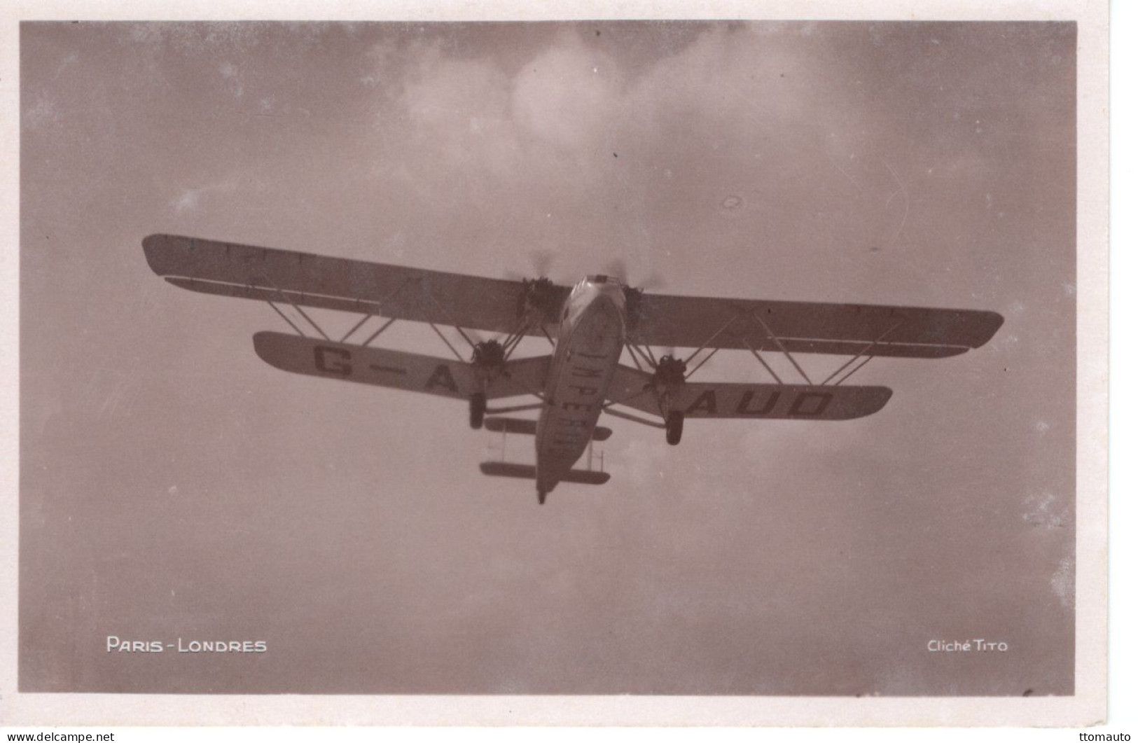 Avion ''Hanno'' Type Handley Page 42 Faisant Route De Londres-Paris-Les Indes - CPA - 1919-1938: Entre Guerres