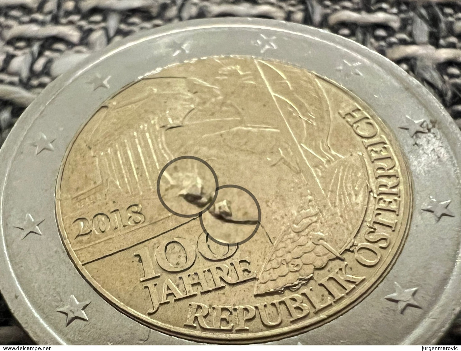 Fehlprägung 2€ Sondermünze 100 Jahre Republik Österreich 2018 - Oostenrijk