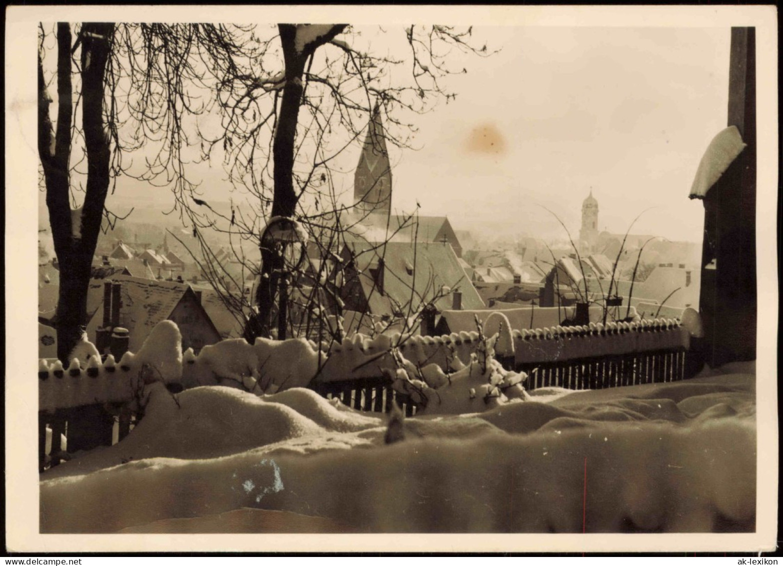 Ansichtskarte Kaufbeuren Panorama-Ansicht, Allgäu Im Winter 1959 - Kaufbeuren