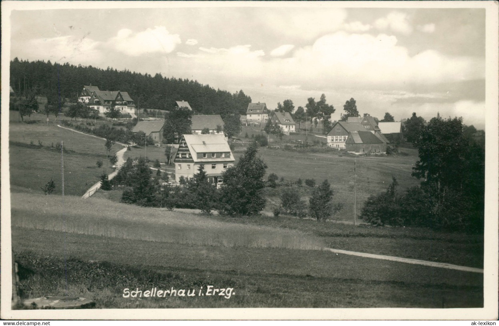 Schellerhau-Altenberg (Erzgebirge) Panorama  Mit Oberer Gasthof  Thümmel 1941 - Schellerhau