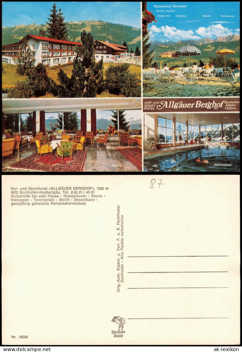 Sonthofen Mehrbild-AK Mit Kur- Und Sporthotel ALLGÄUER BERGHOF 1975 - Sonthofen